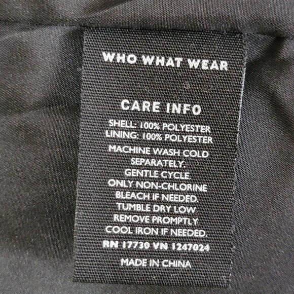 Who What Wear Black Drapey Moto Jacket Asymmetrical Zipper Interview Women's‎ L - Picture 8 of 8